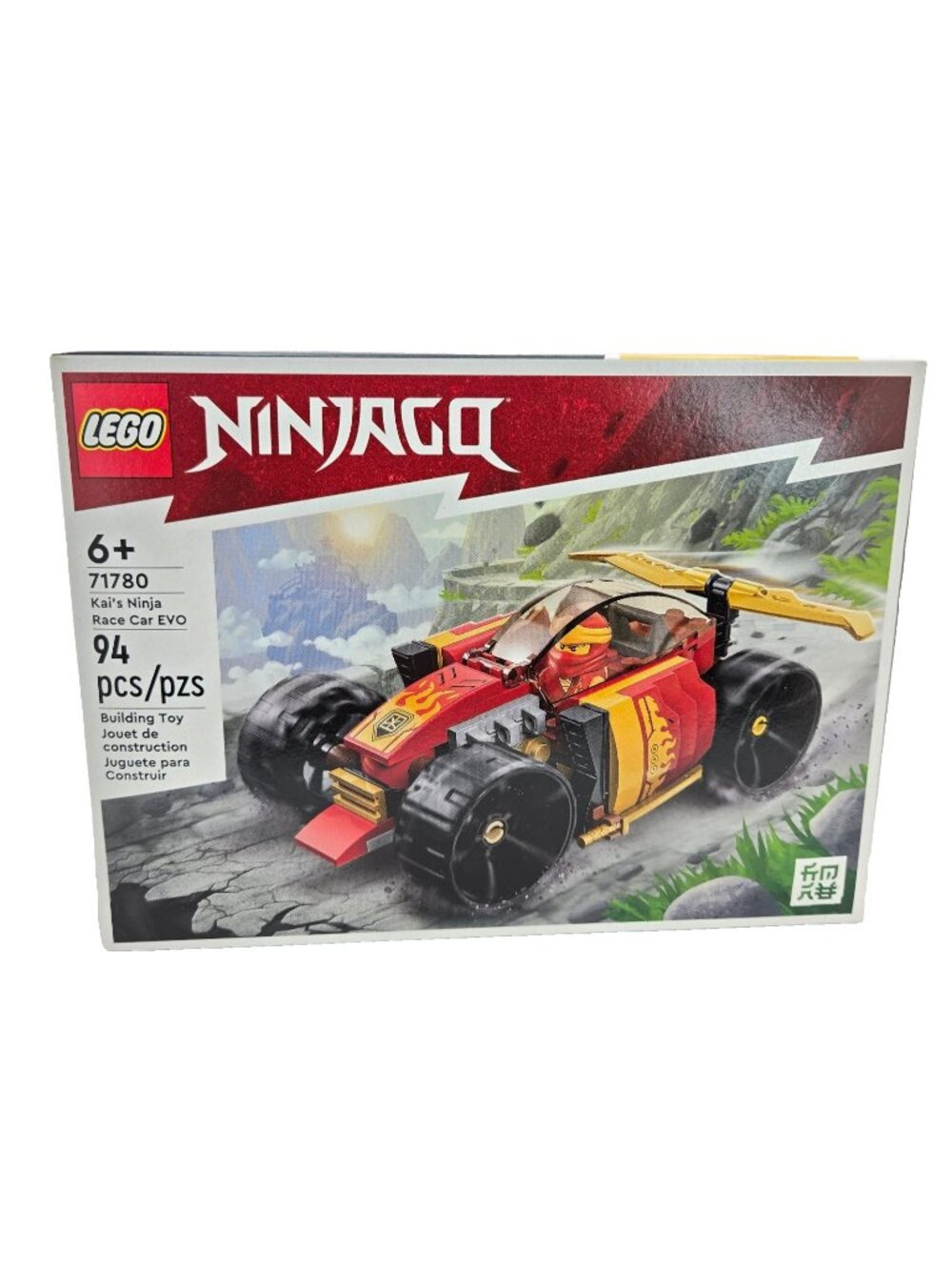 LEGO NINJAGO Kai's Ninja Race Car EVO 71780 94pc Kai Minifigure New Sealed